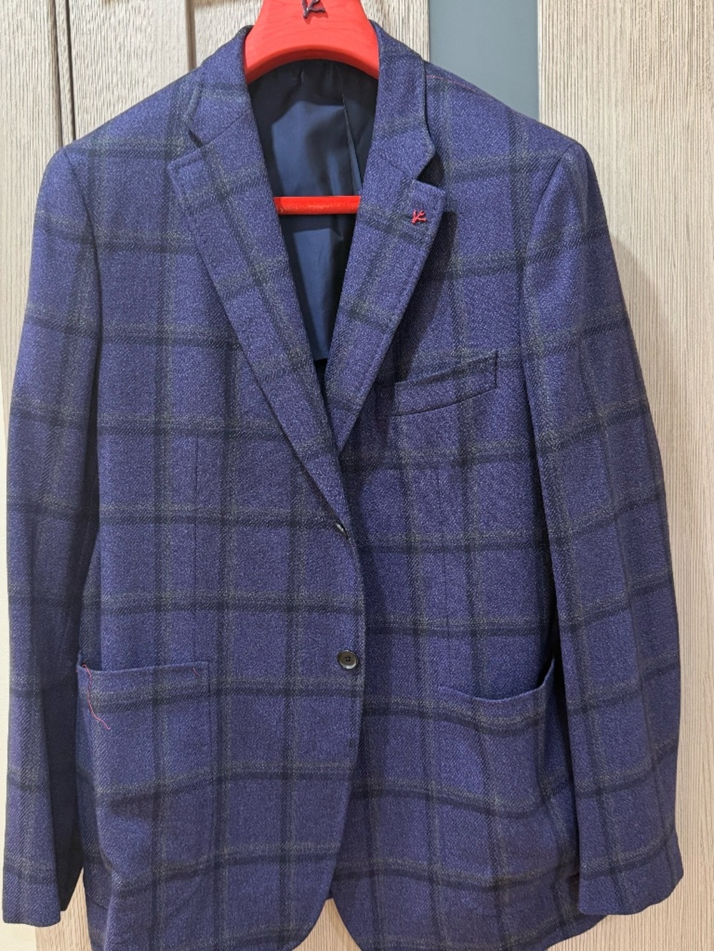 Isaia Plaid Wool two-button sport coat